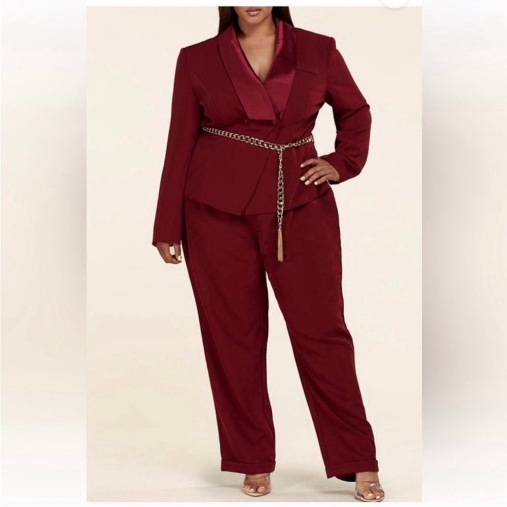 Elegant Burgundy Women's Jumpsuit